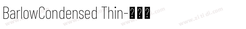 BarlowCondensed Thin字体转换